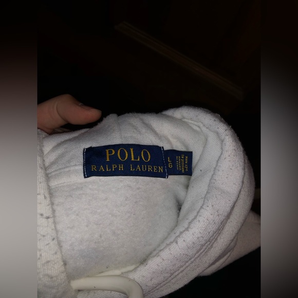 Polo Ralph Lauren white long sleeve cotton/polyester hooded sweatshirt hoodie - Picture 7 of 7